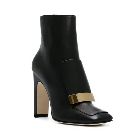 
                  
                    New vintage fashion square toe female boots thick leather
                  
                