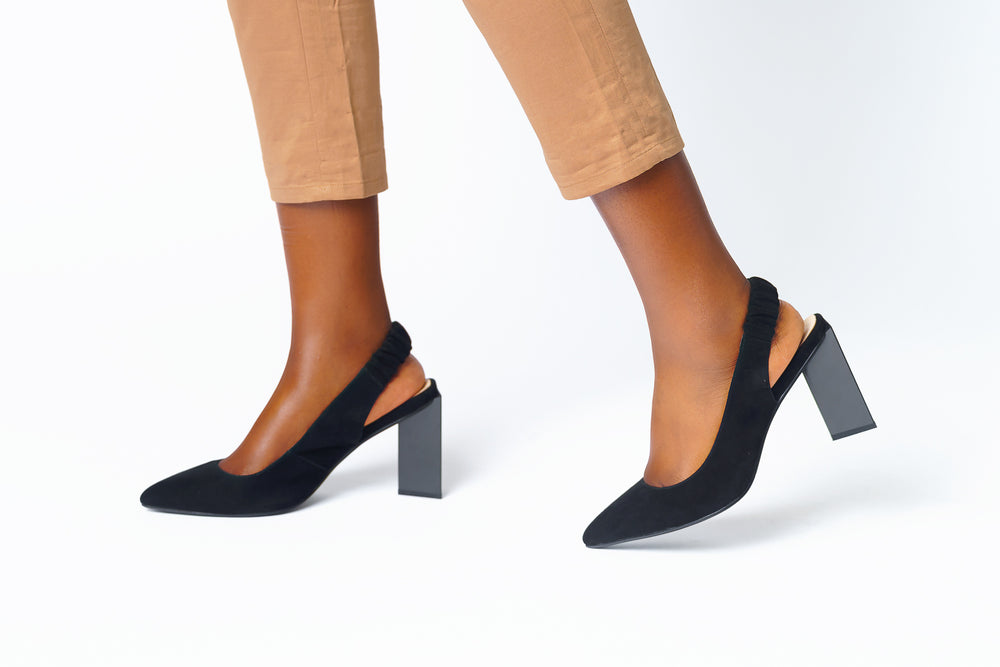 
                  
                    Black Sling backs
                  
                