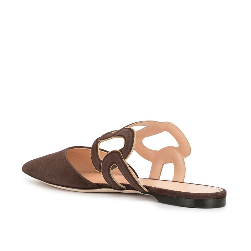 
                  
                    Pointed Toe Hollow Design Slip On Flats
                  
                